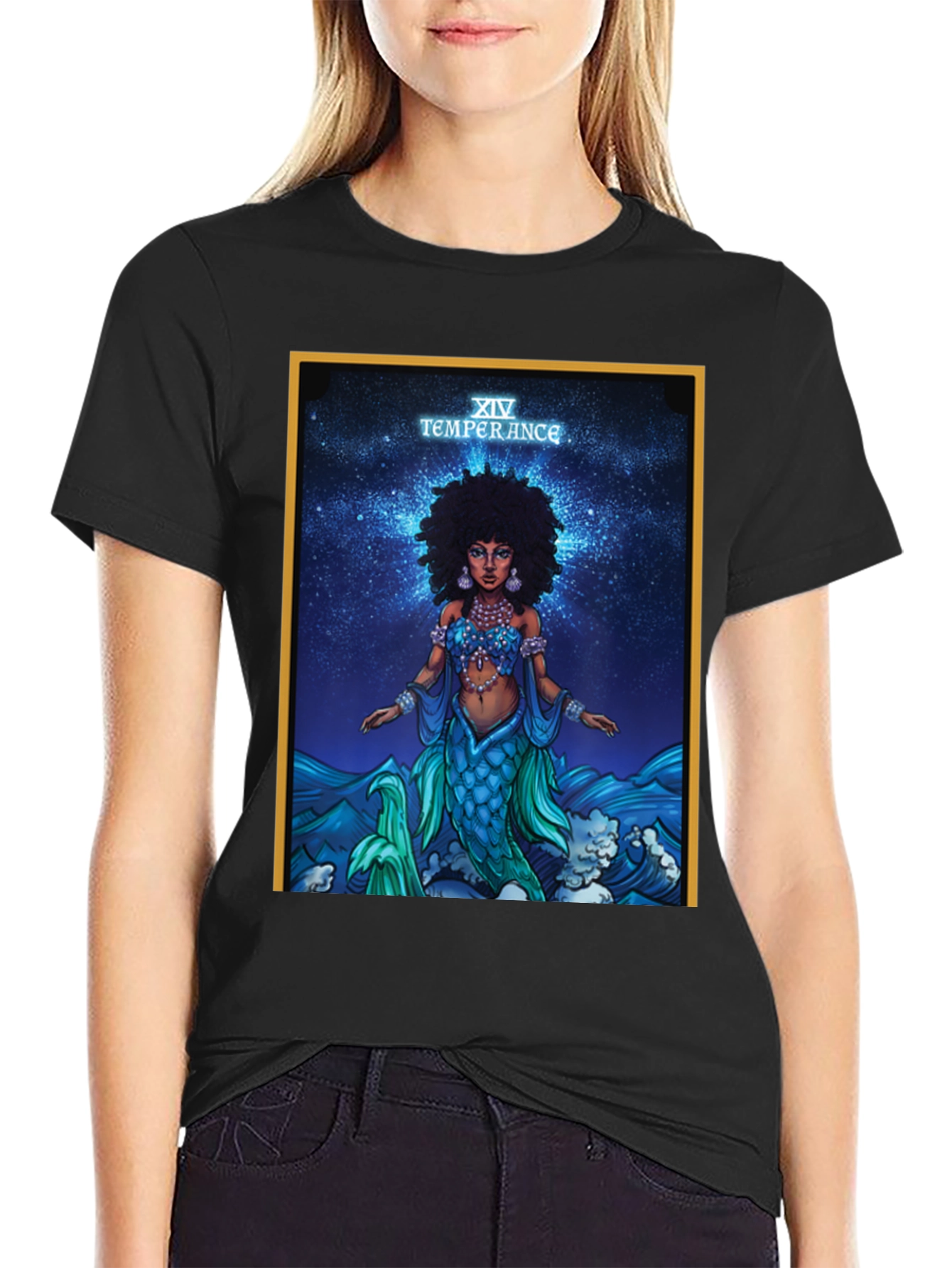 Temperance Tarot Card Mermaid T-Shirt