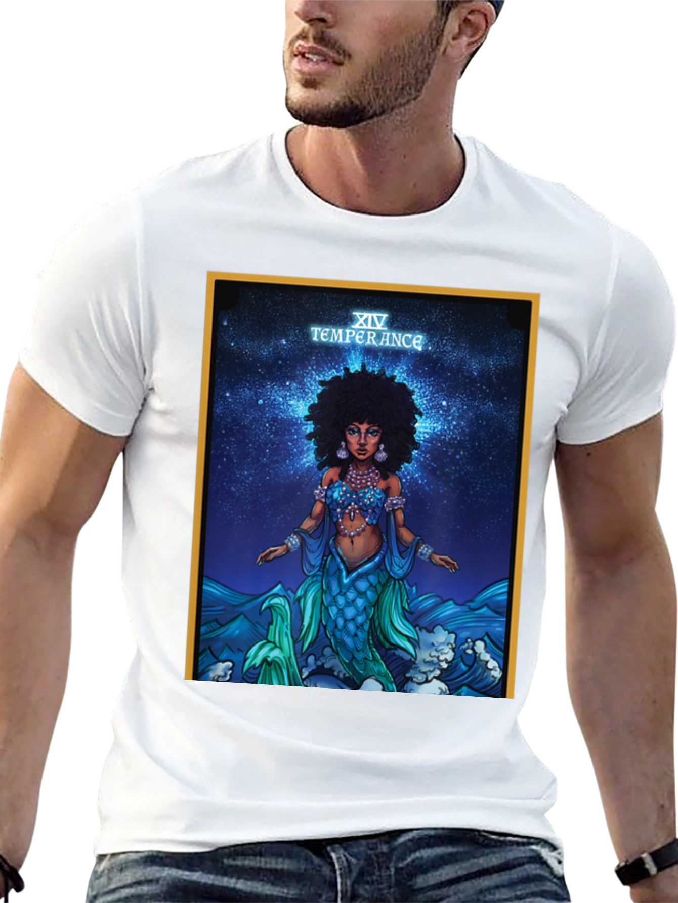 Temperance Tarot Card Mermaid T-Shirt
