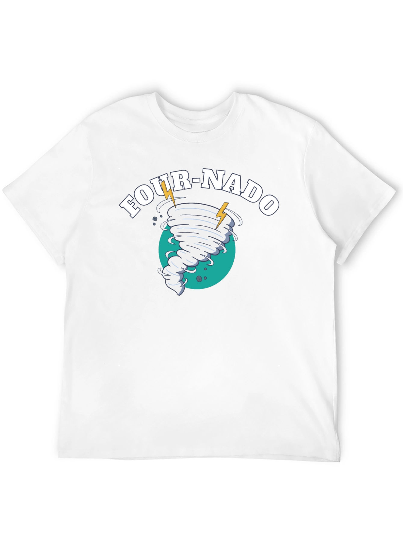Four-Nado Black Graphic T-Shirt