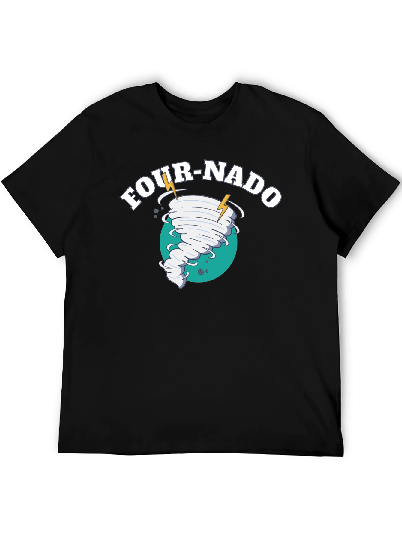 Four-Nado Black Graphic T-Shirt