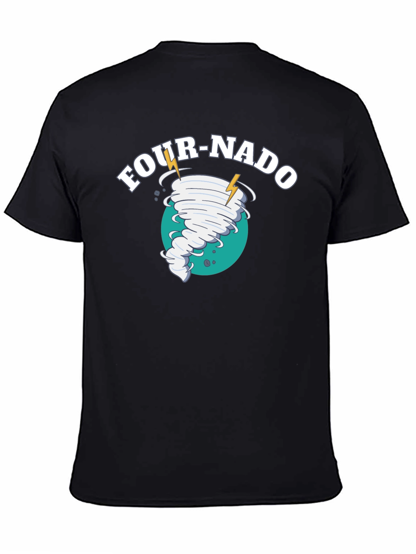 Four-Nado Black Graphic T-Shirt