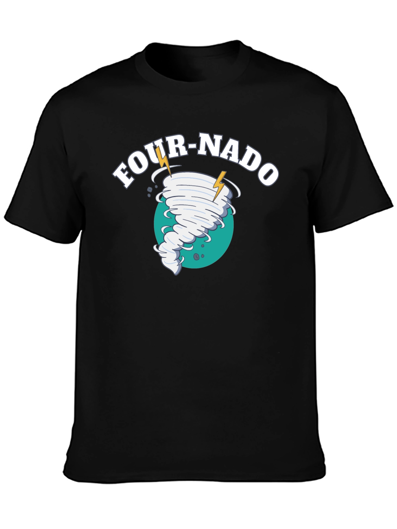 Four-Nado Black Graphic T-Shirt