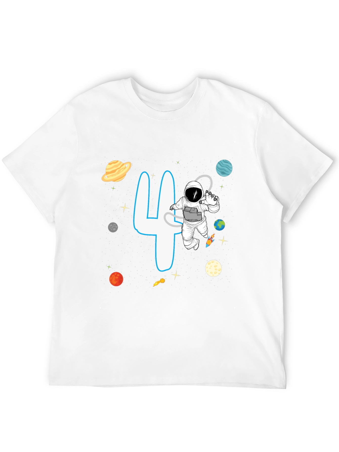Cosmic 4th Birthday Astronaut T-Shirt