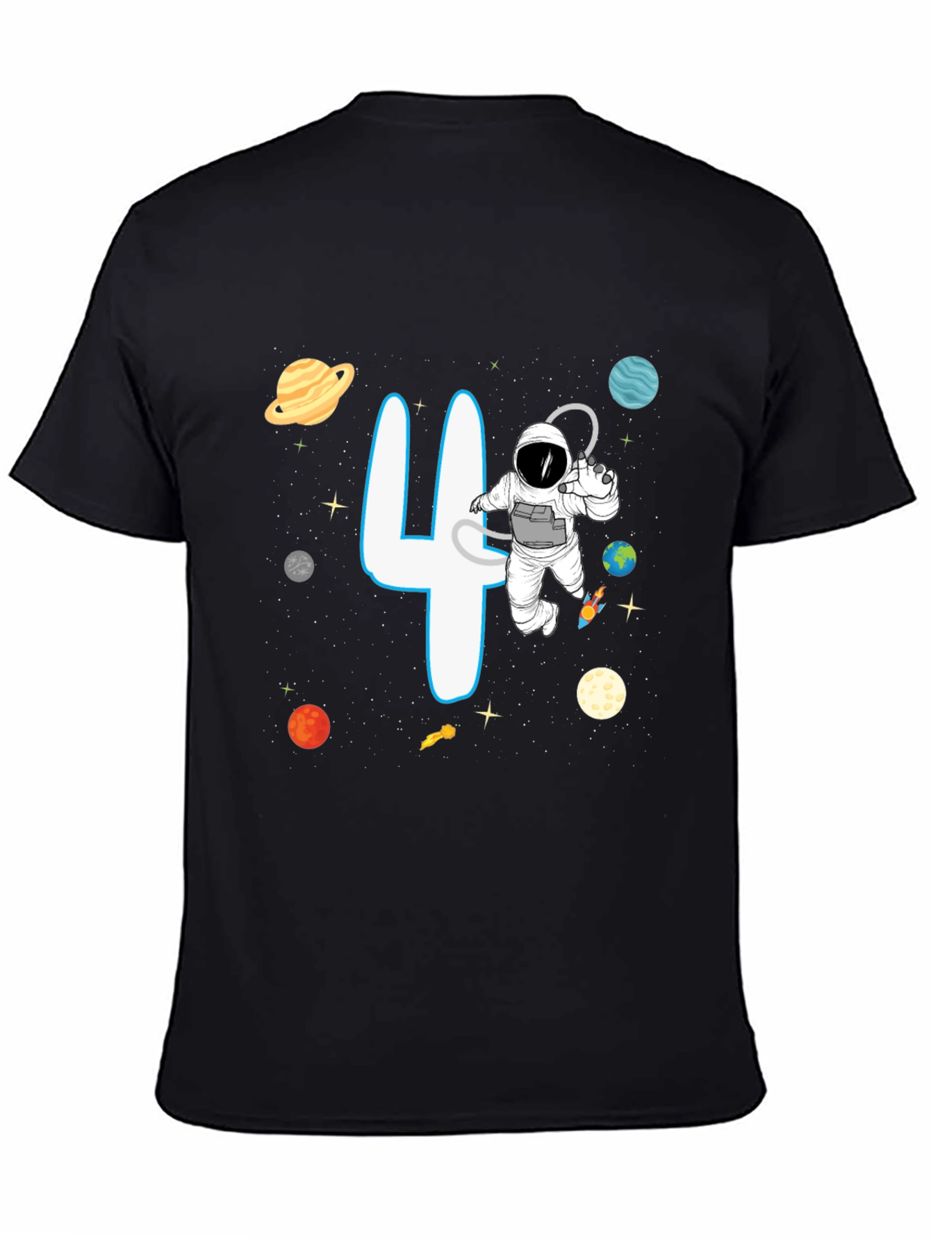 Cosmic 4th Birthday Astronaut T-Shirt