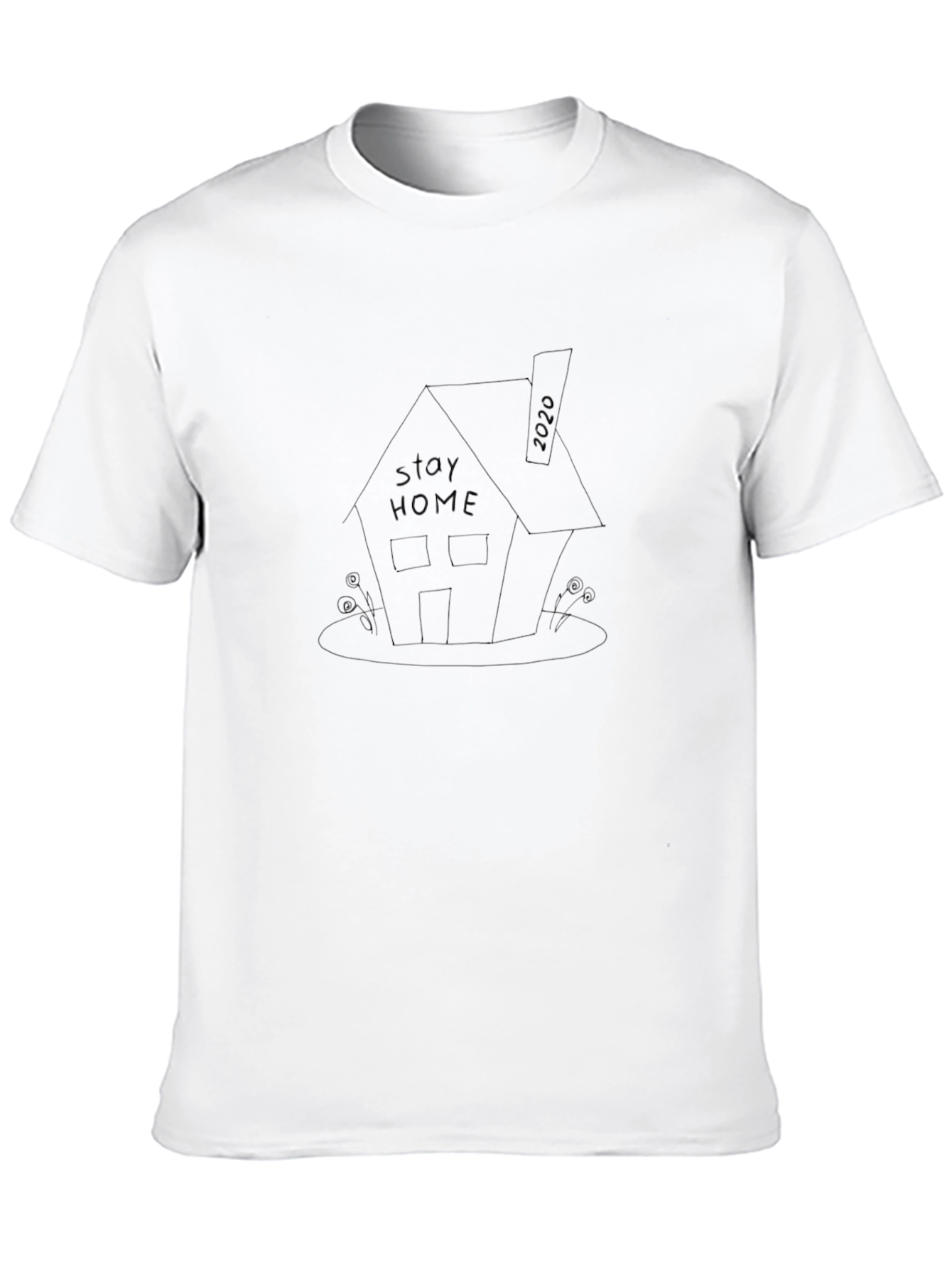 Stay Home 2020 Tee - Black Cotton Comfort