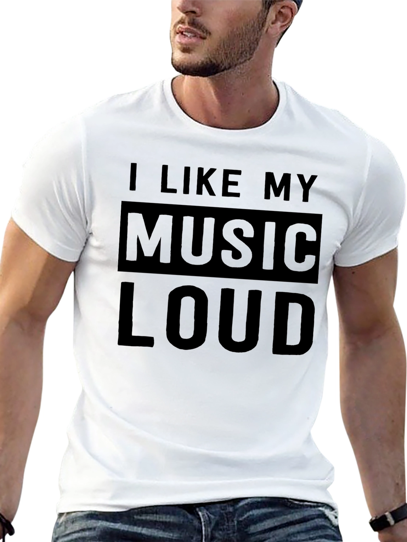 I Like My Music Loud Black T-Shirt