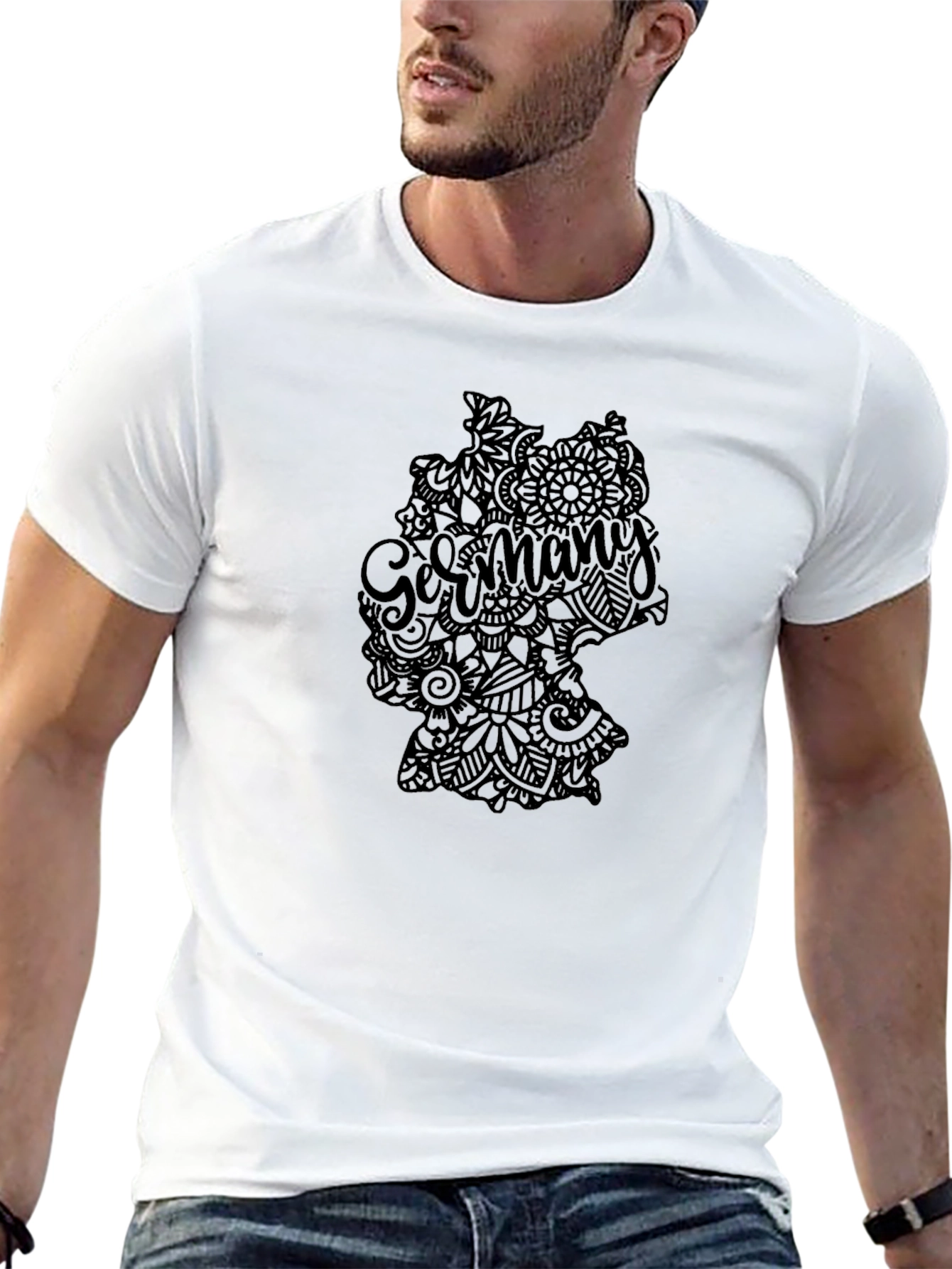 Germany Map Graphic Tee - Stylish Black T-Shirt