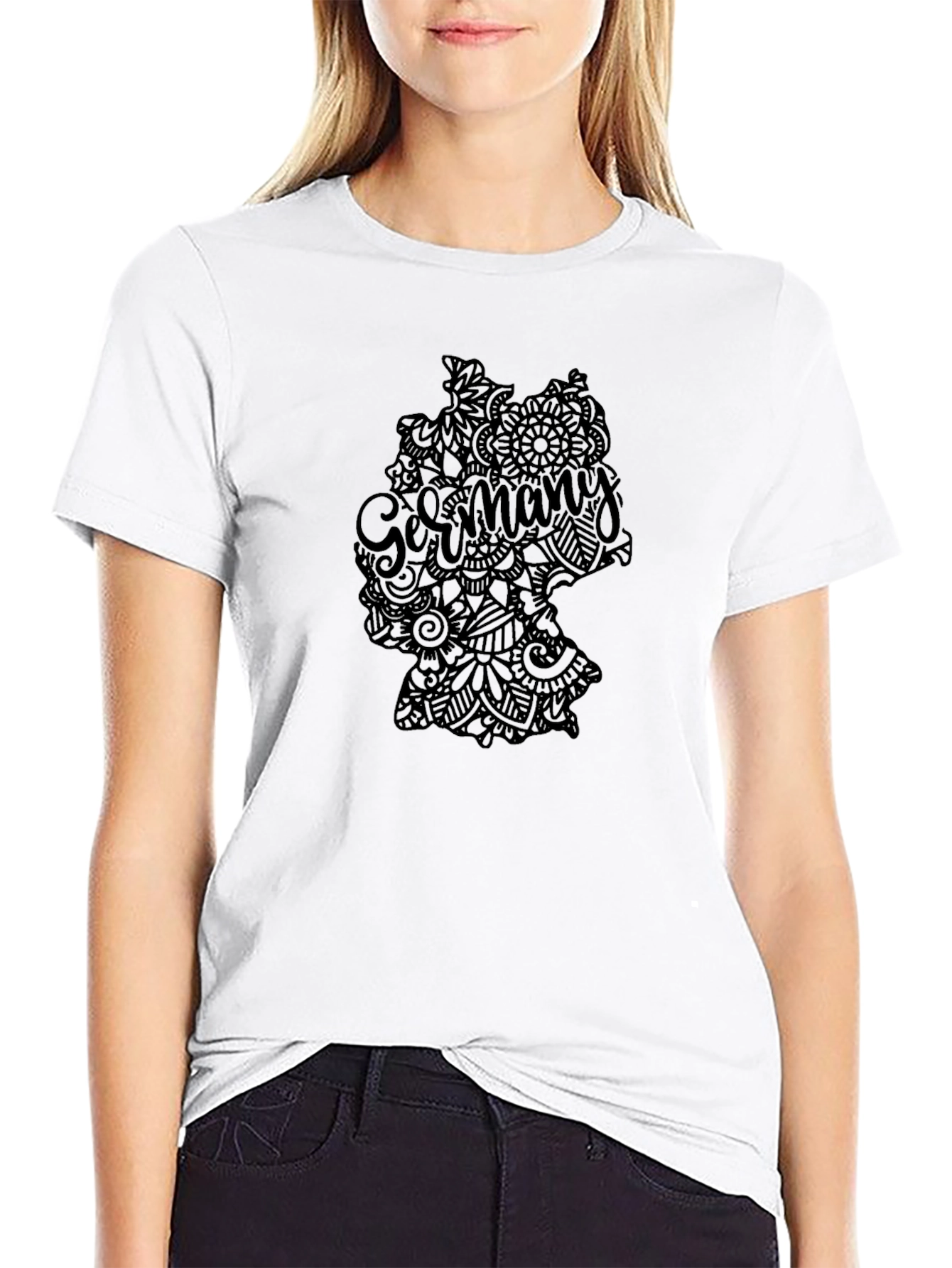 Germany Map Graphic Tee - Stylish Black T-Shirt