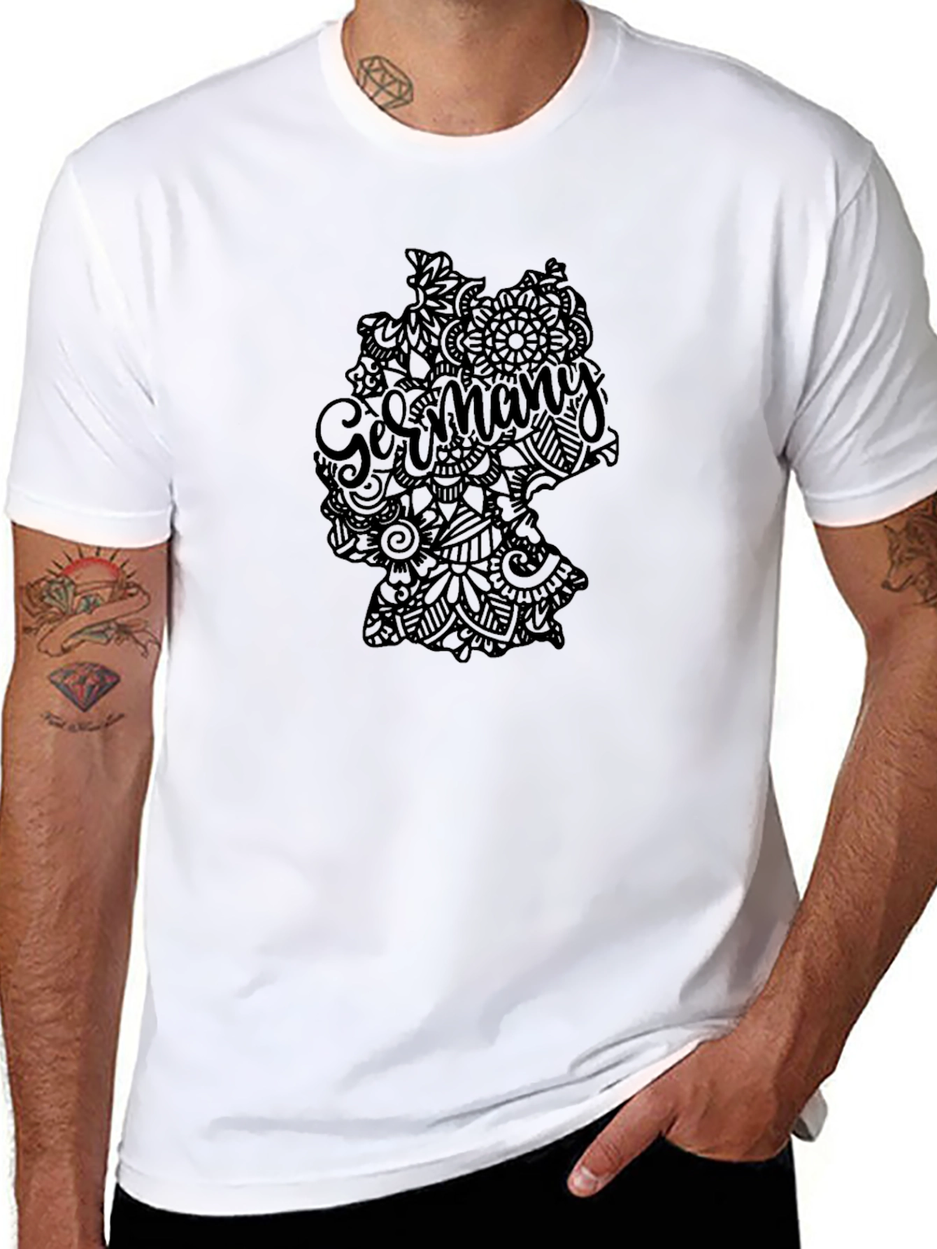 Germany Map Graphic Tee - Stylish Black T-Shirt