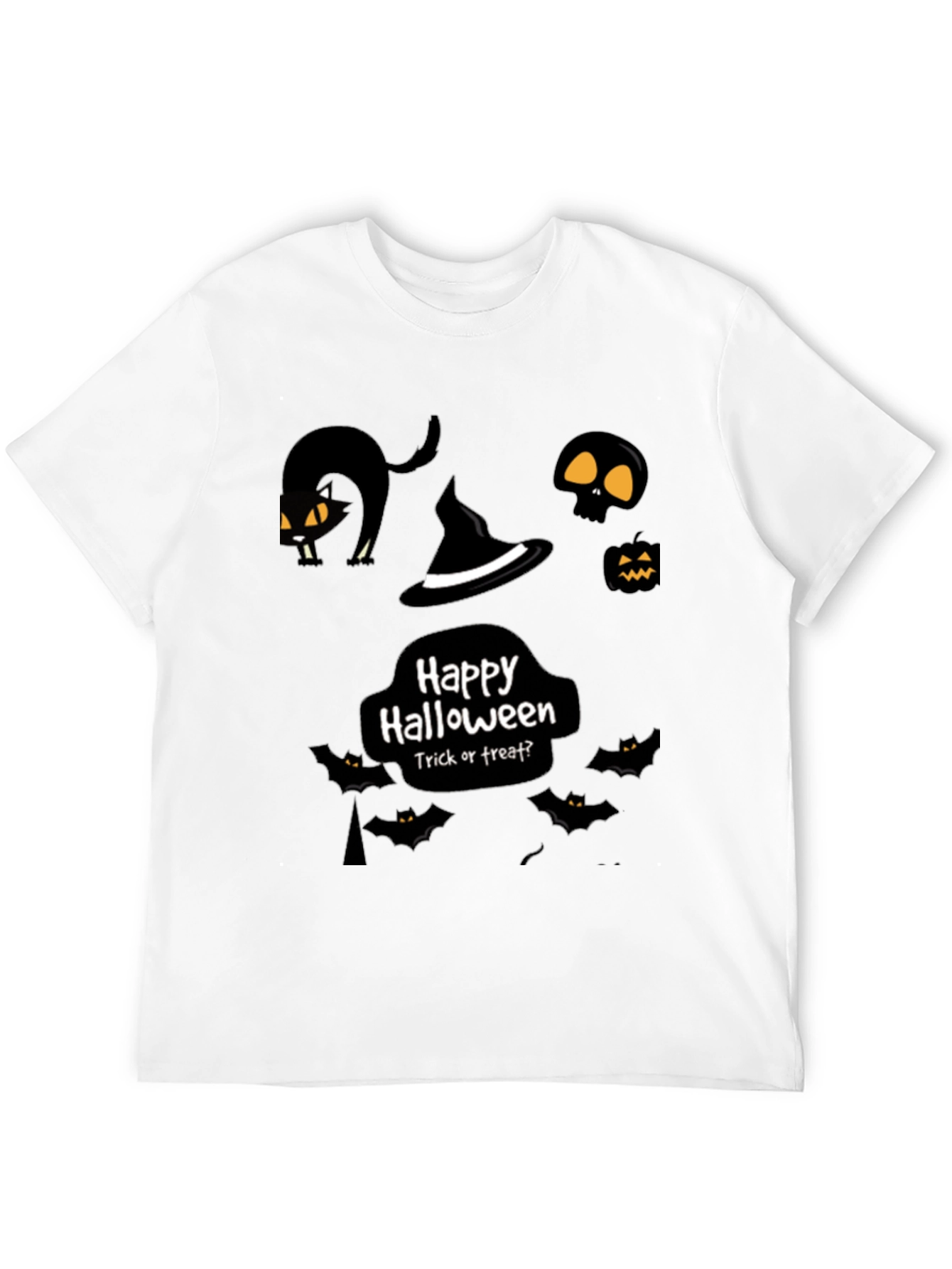 Happy Halloween Graphic Tee Black Shirt
