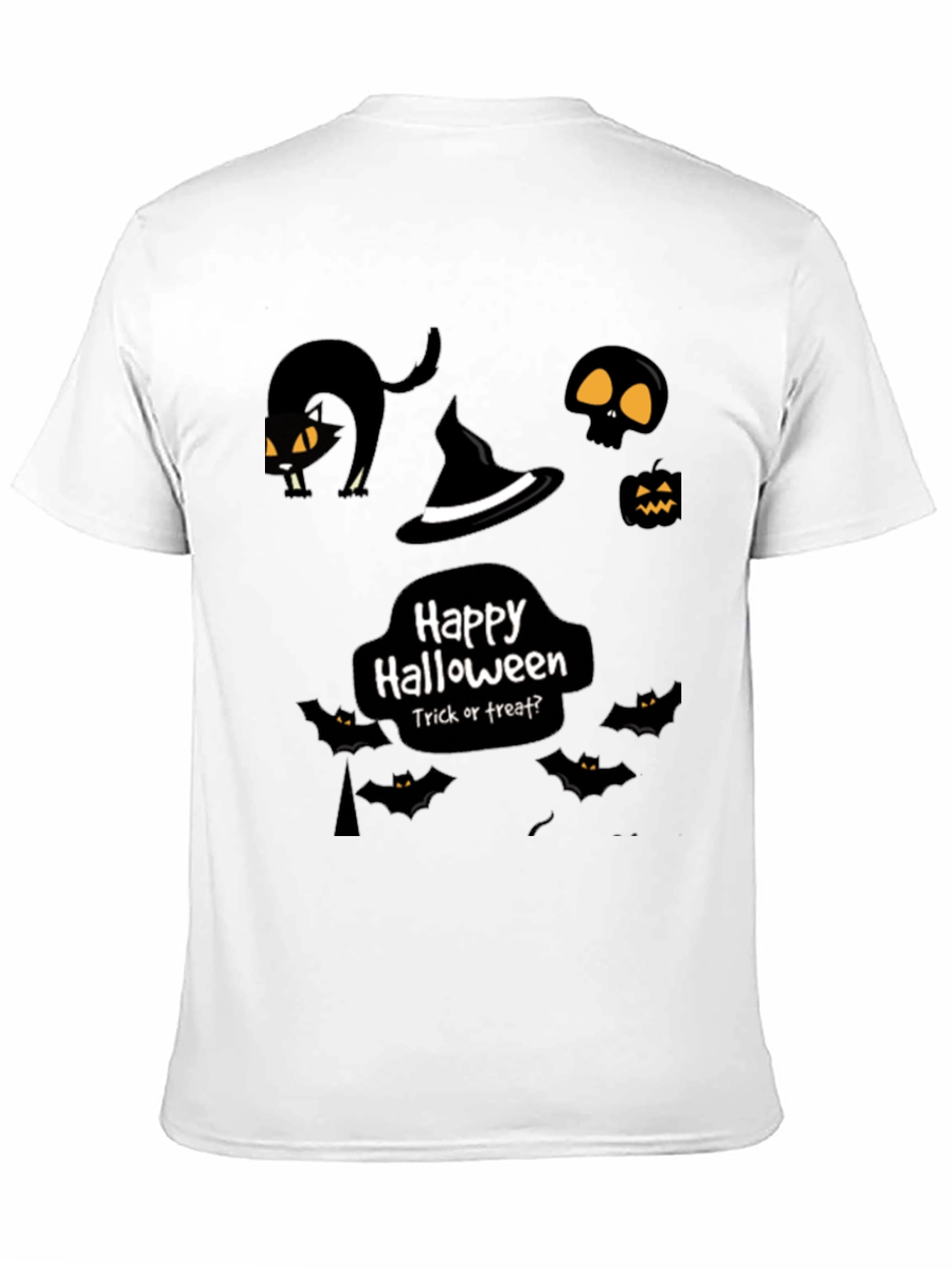 Happy Halloween Graphic Tee Black Shirt