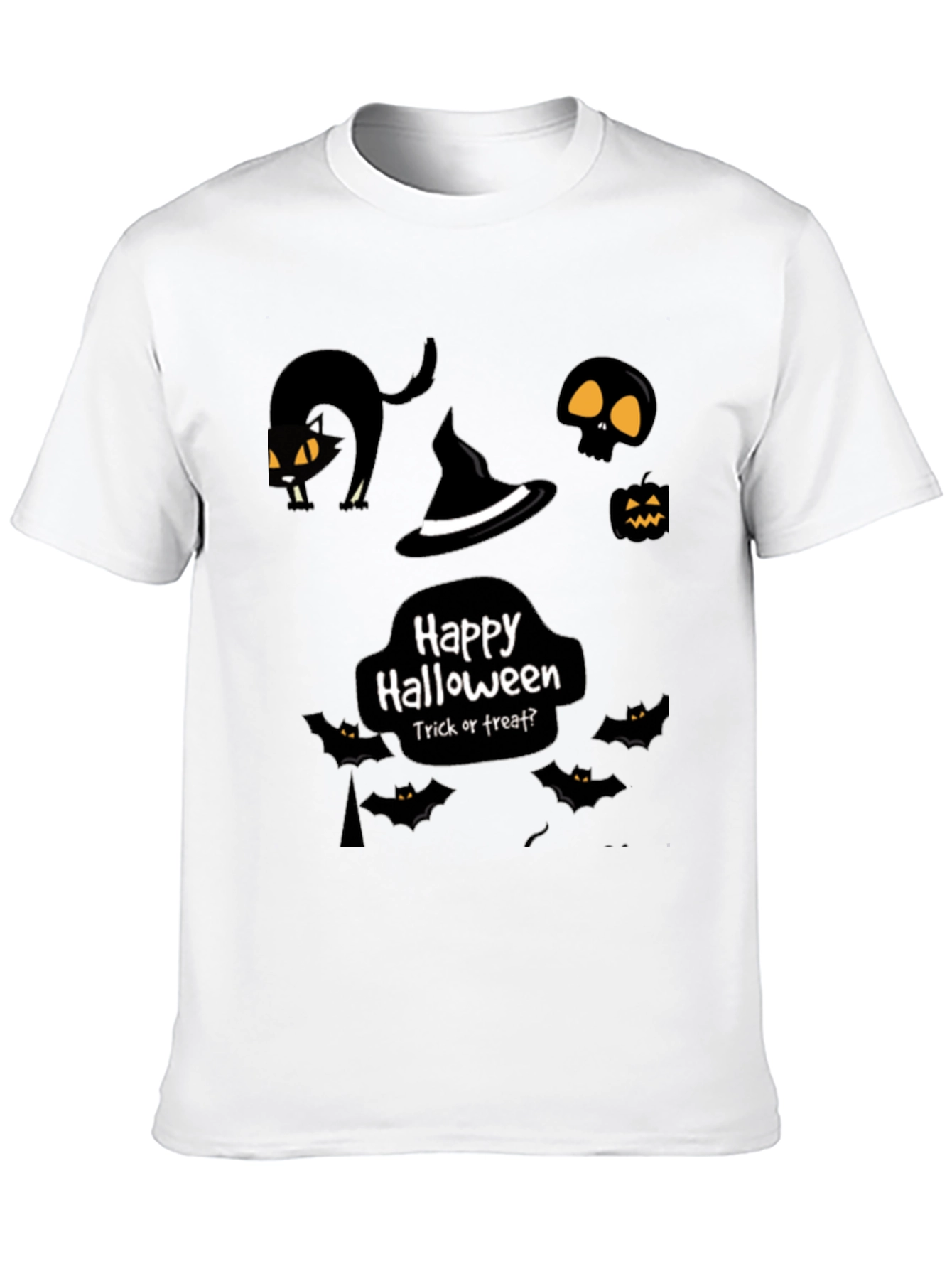 Happy Halloween Graphic Tee Black Shirt