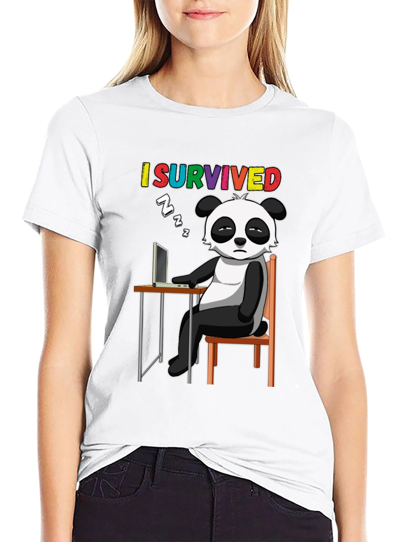 I Survived Panda T-Shirt - Funny Novelty Tee