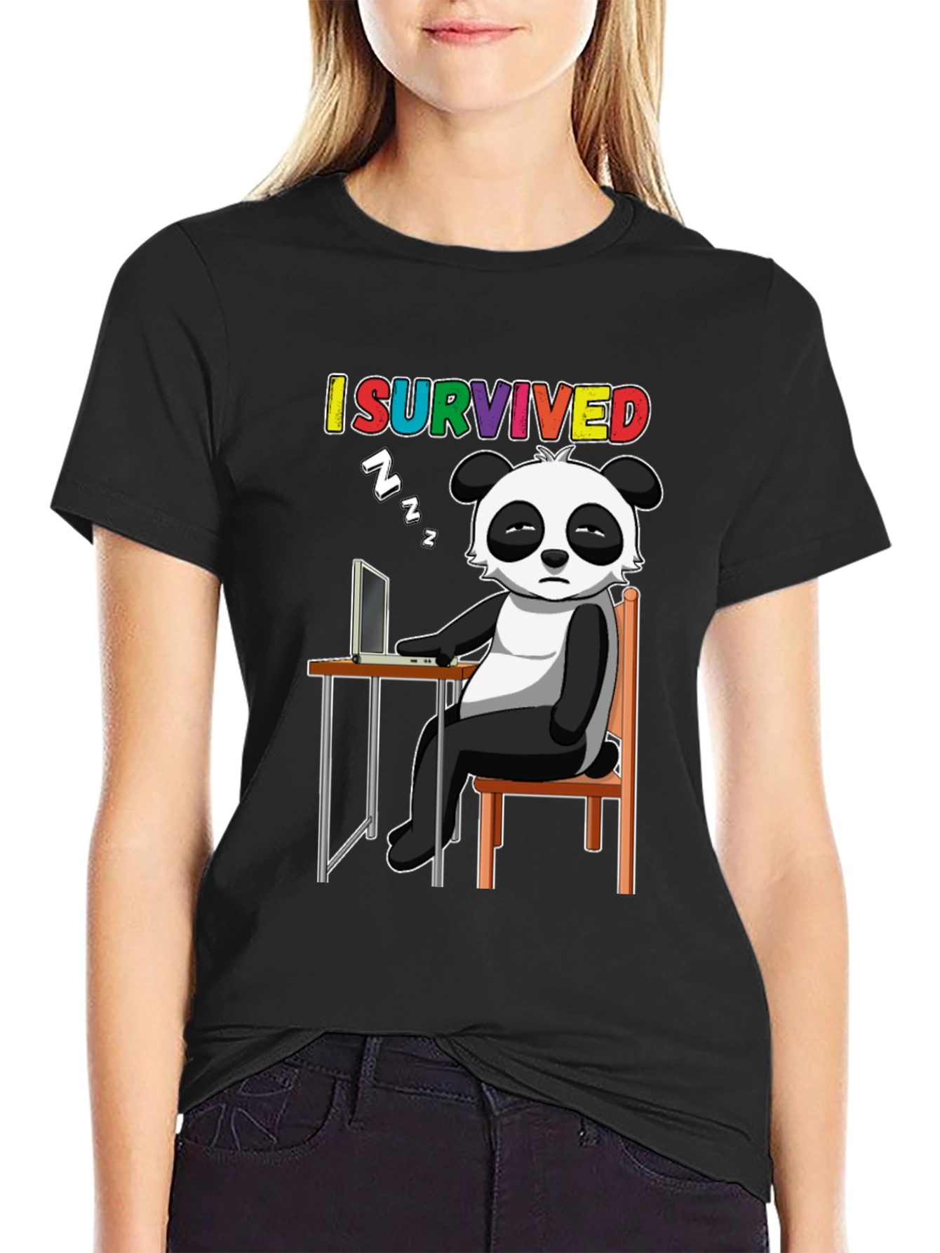 I Survived Panda T-Shirt - Funny Novelty Tee