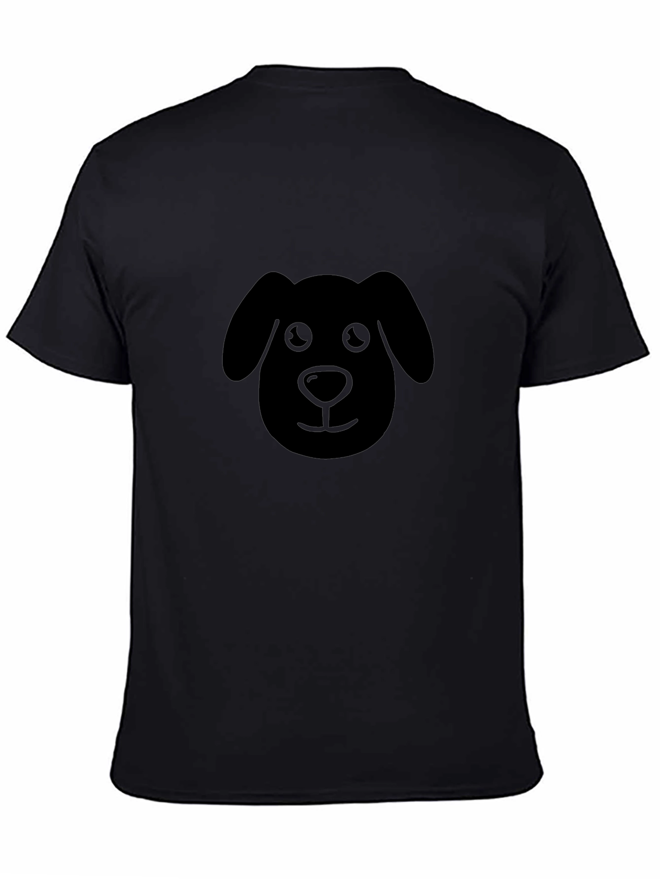 Dog Face Graphic Black T-Shirt - Cute Puppy Tee
