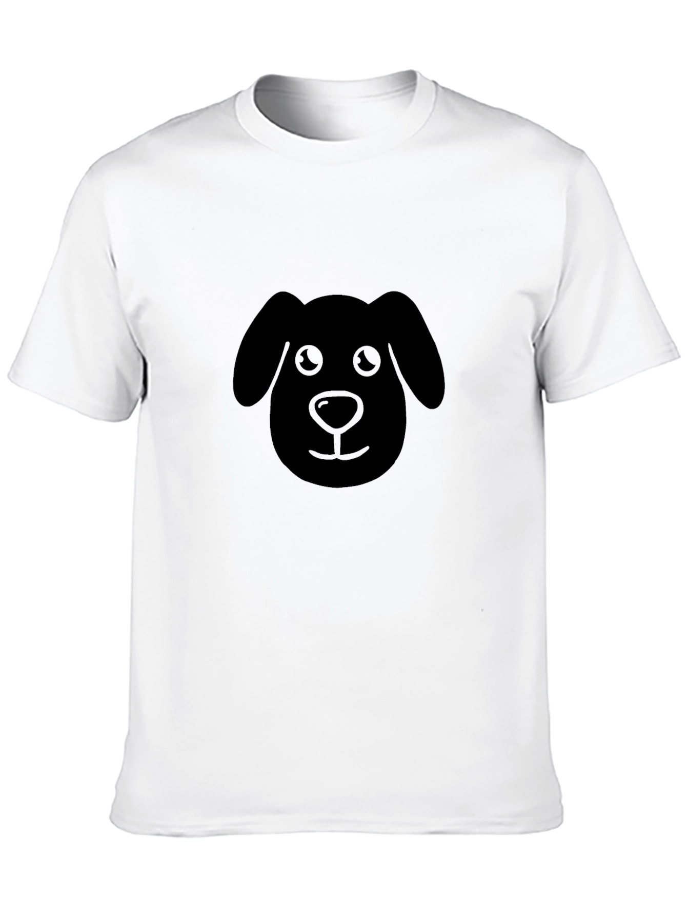 Dog Face Graphic Black T-Shirt - Cute Puppy Tee