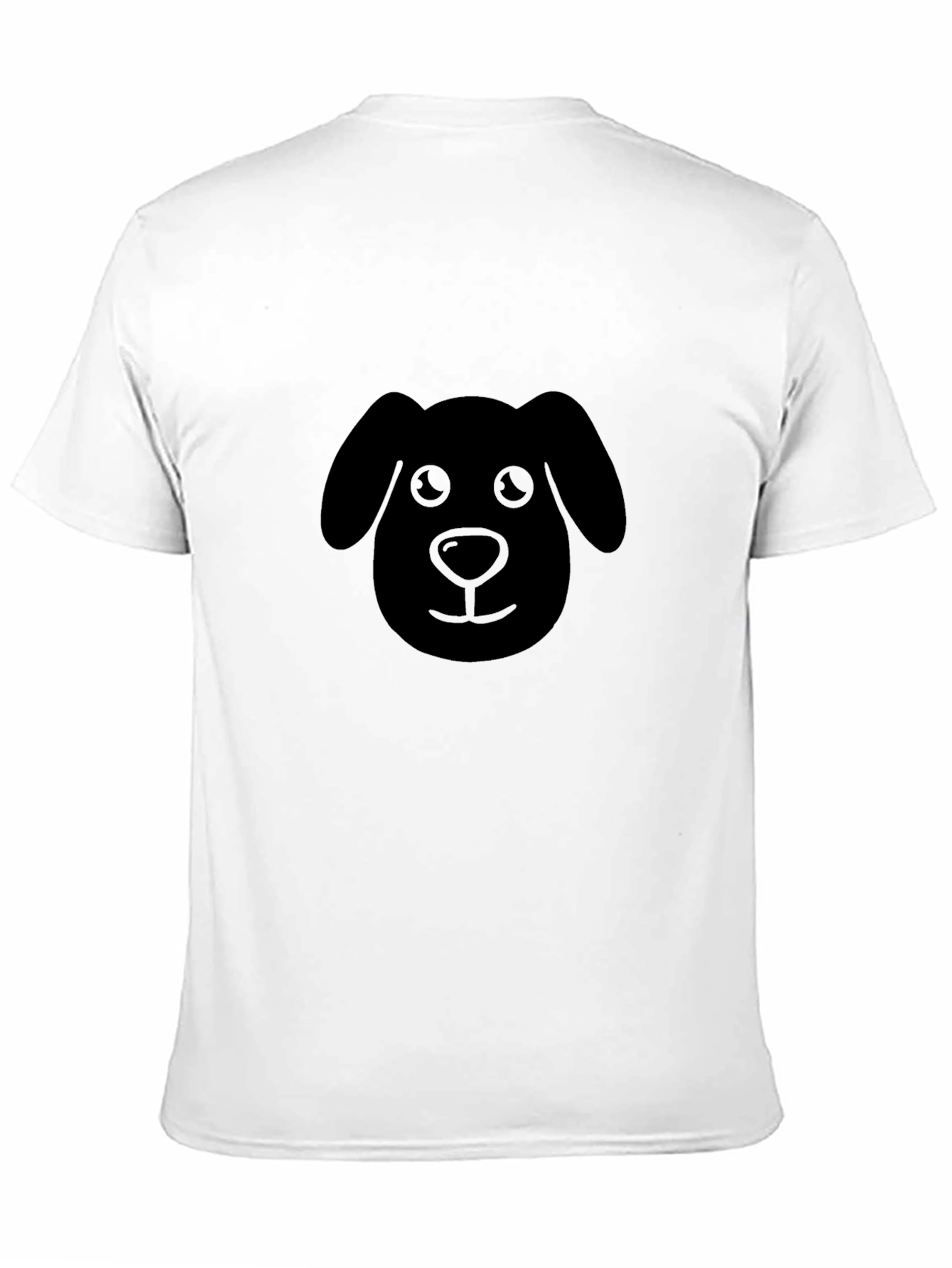 Dog Face Graphic Black T-Shirt - Cute Puppy Tee