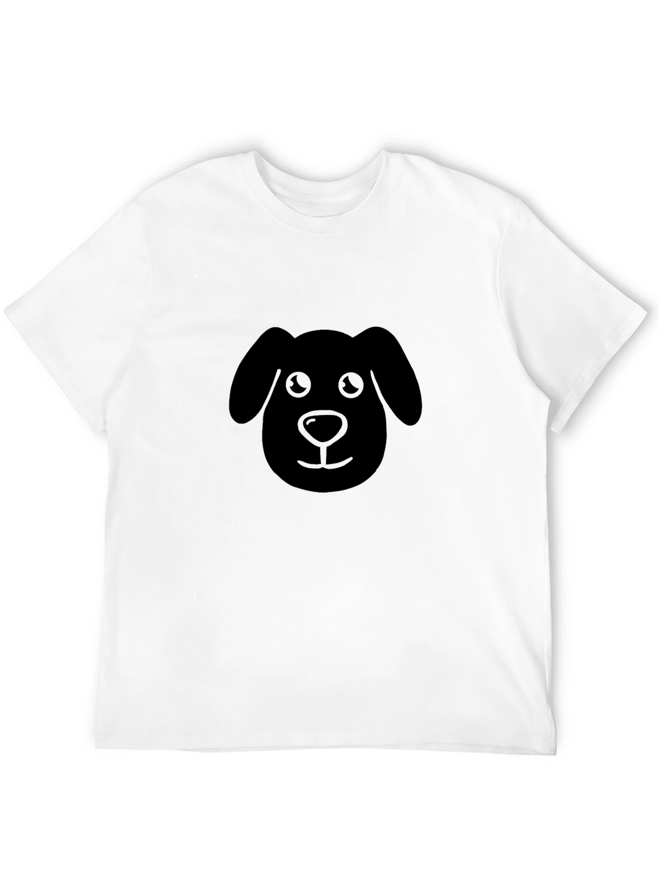 Dog Face Graphic Black T-Shirt - Cute Puppy Tee