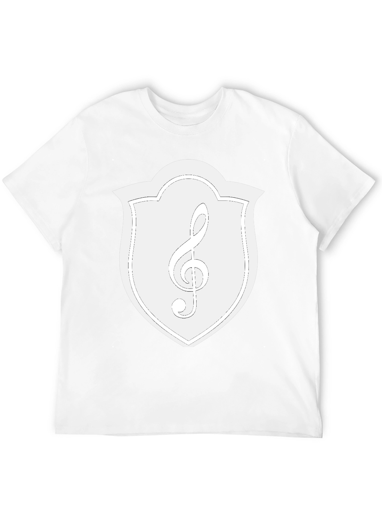 Musical Clef Crest Graphic Tee - Black