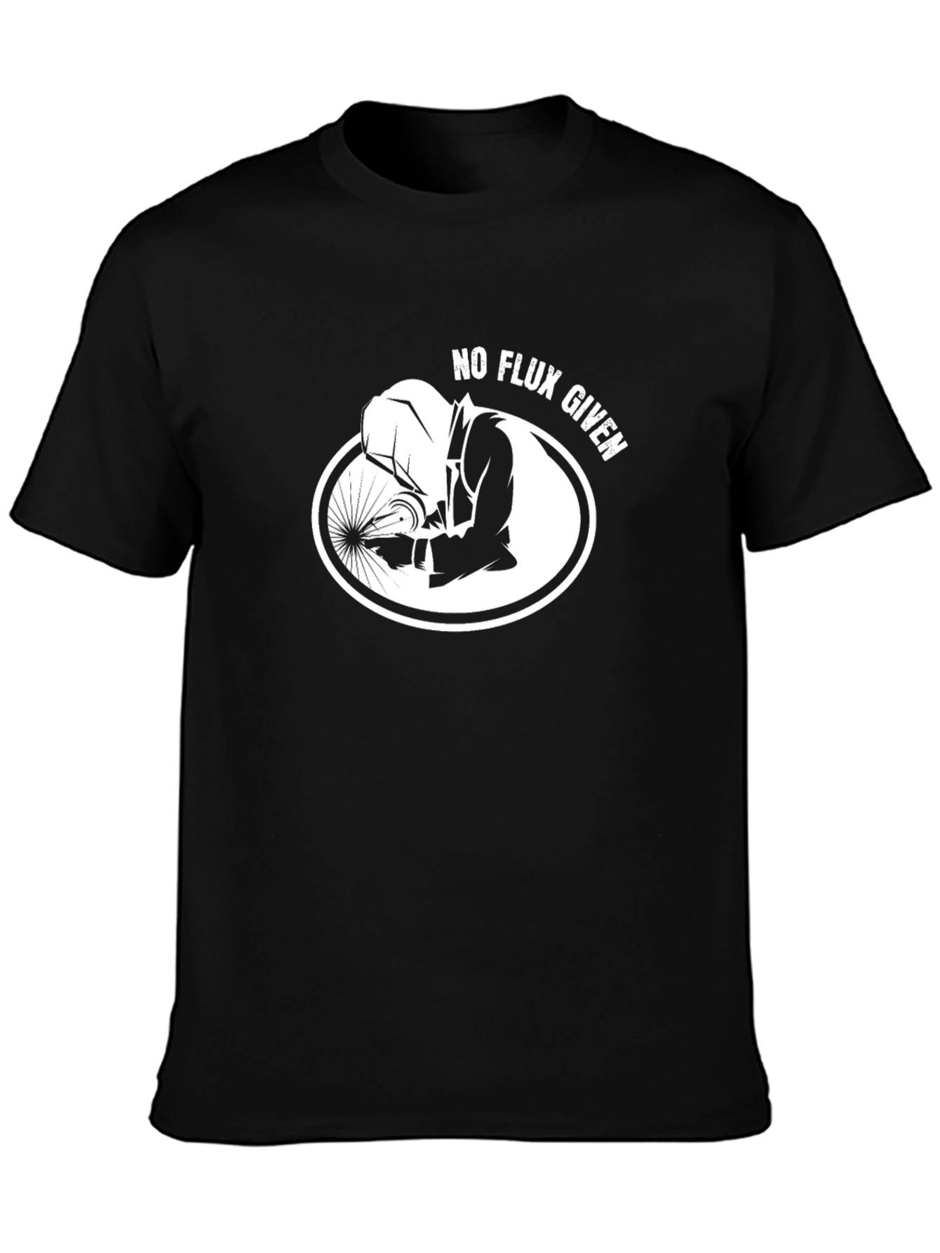 No Flux Given Welder Graphic Tee - Black