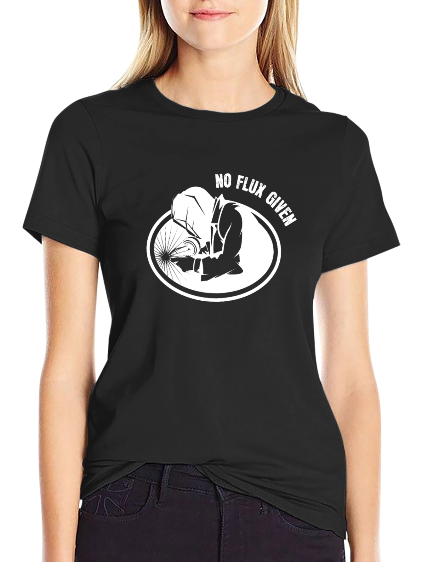 No Flux Given Welder Graphic Tee - Black