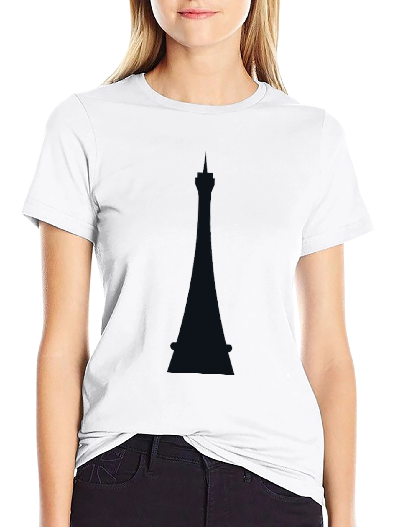 Modern Tower Graphic Tee - Black