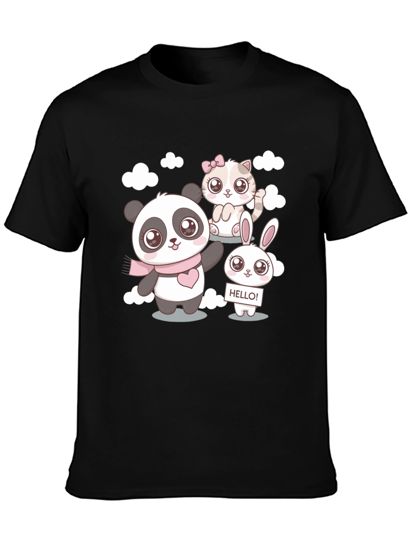 Cute Cartoon Animal Print T-Shirt