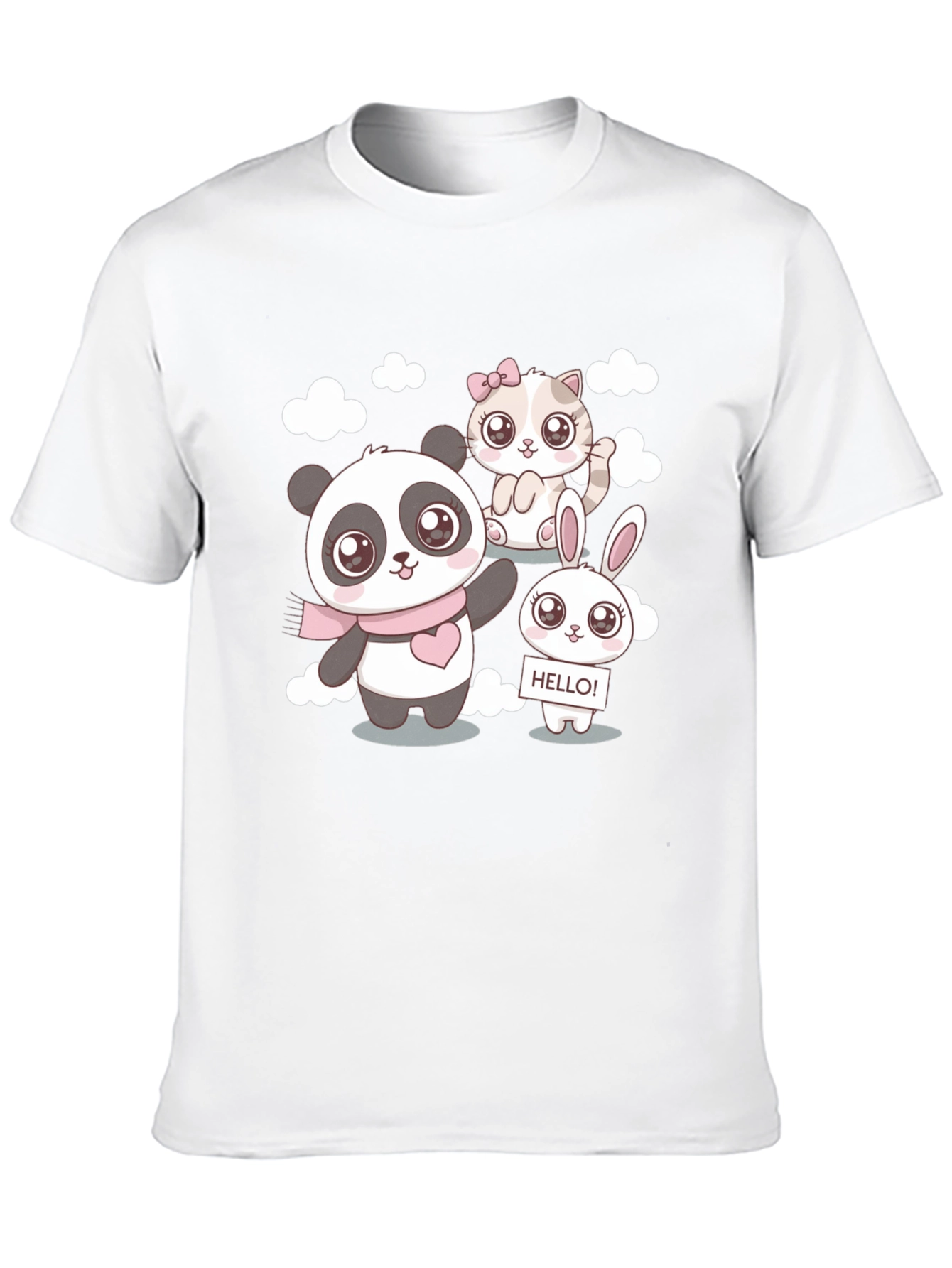 Cute Cartoon Animal Print T-Shirt