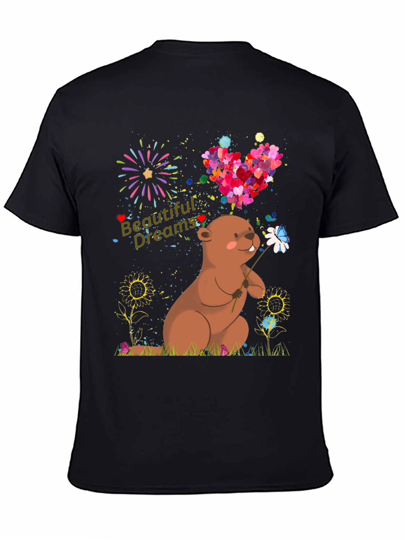 Cute Groundhog Beautiful Dreams Graphic T-Shirt