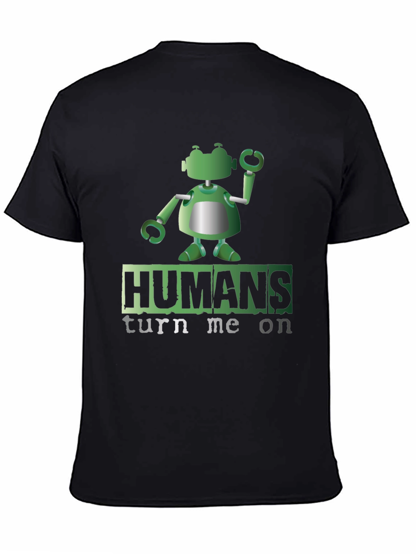 Humans Turn Me On Robot Graphic Tee