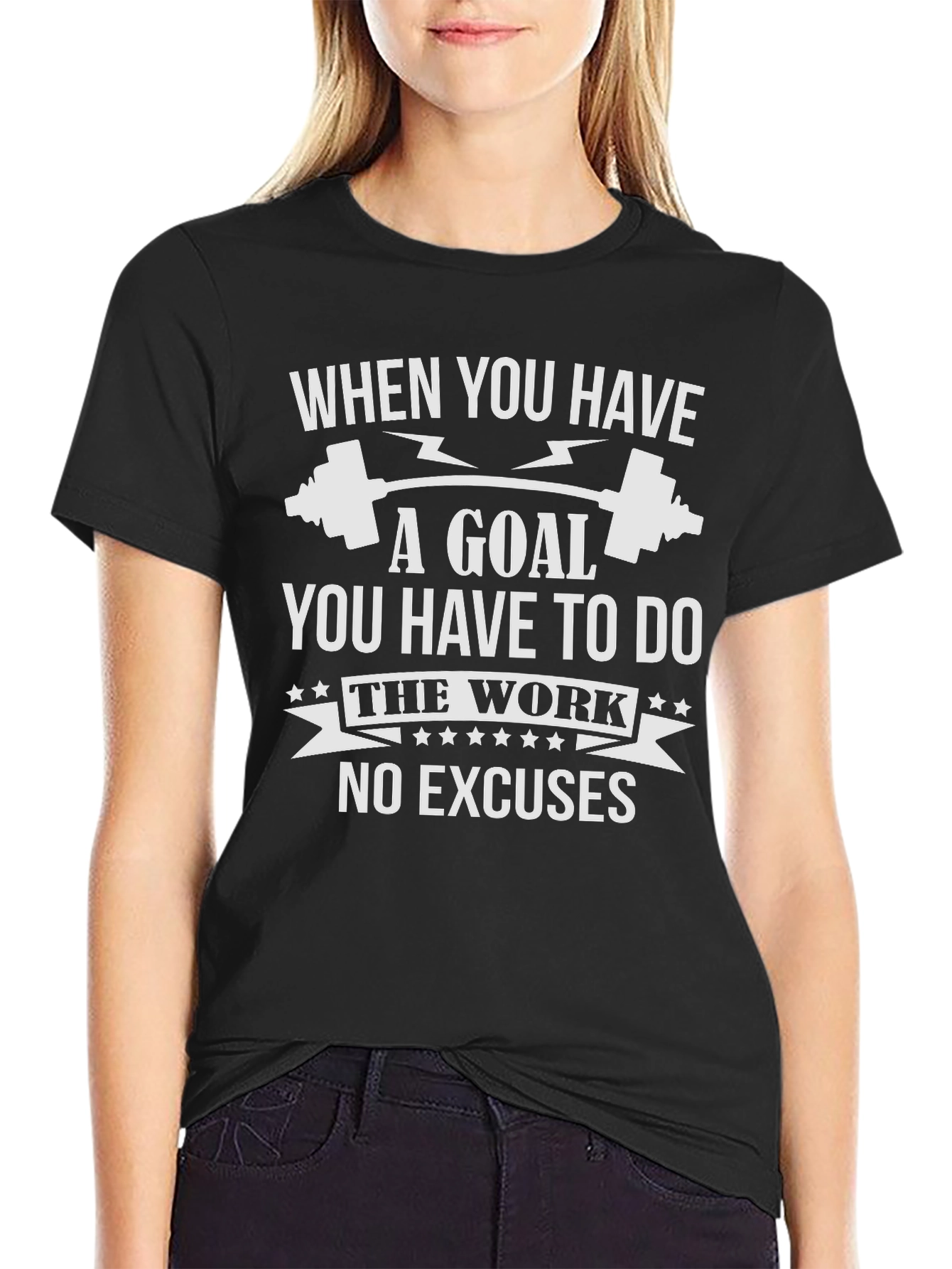 Motivational Workout T-Shirt: No Excuses