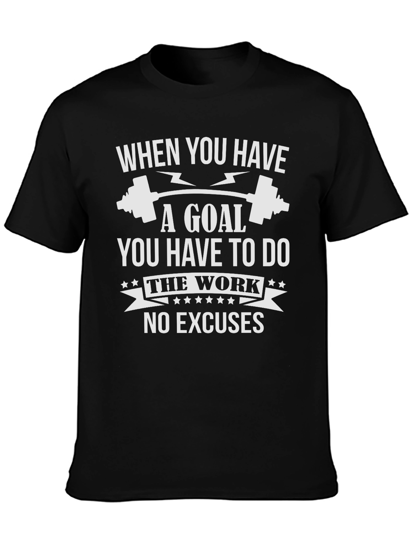 Motivational Workout T-Shirt: No Excuses