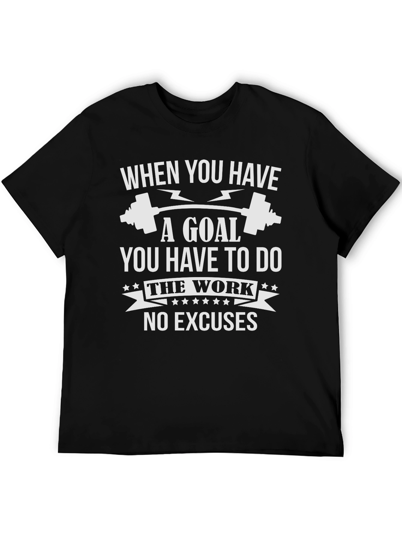 Motivational Workout T-Shirt: No Excuses