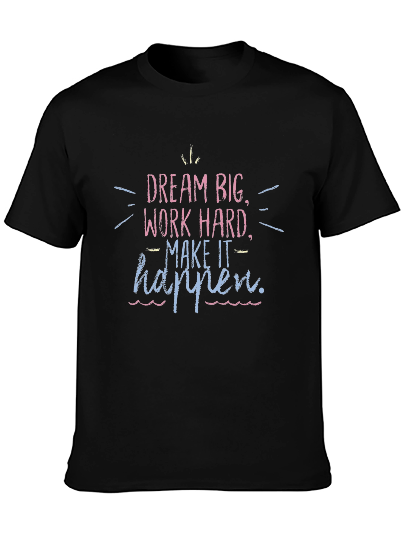 Dream Big Graphic Tee - Black Casual Shirt