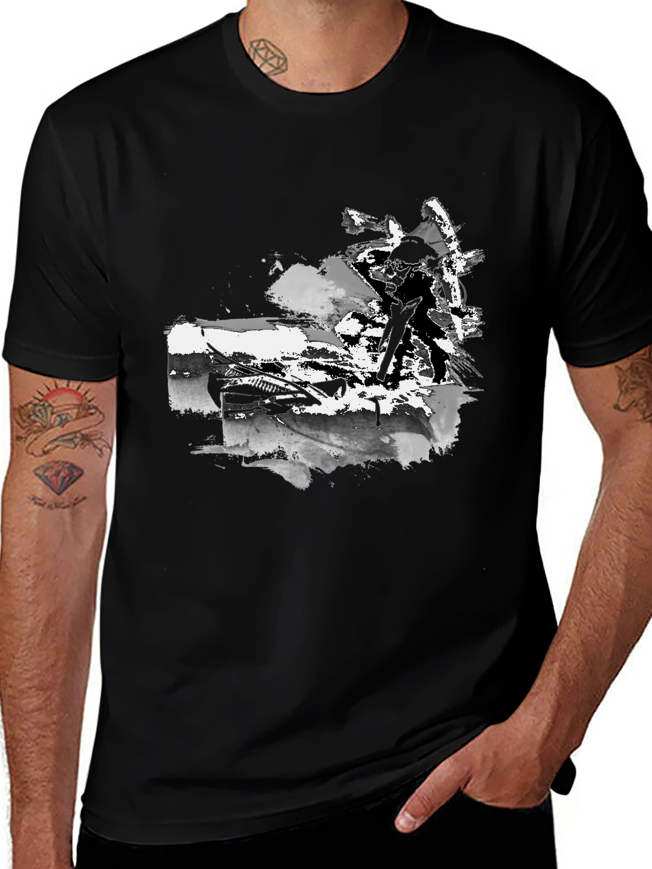 Mens Graphic Black T-Shirt