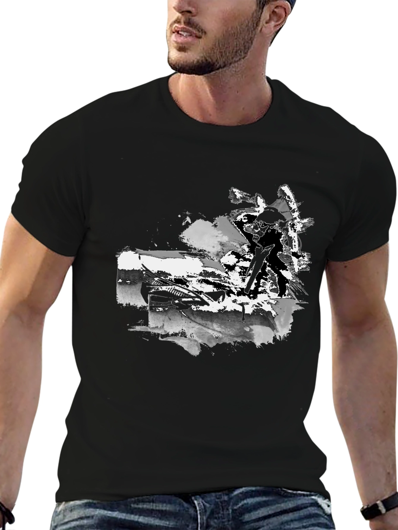 Mens Graphic Black T-Shirt