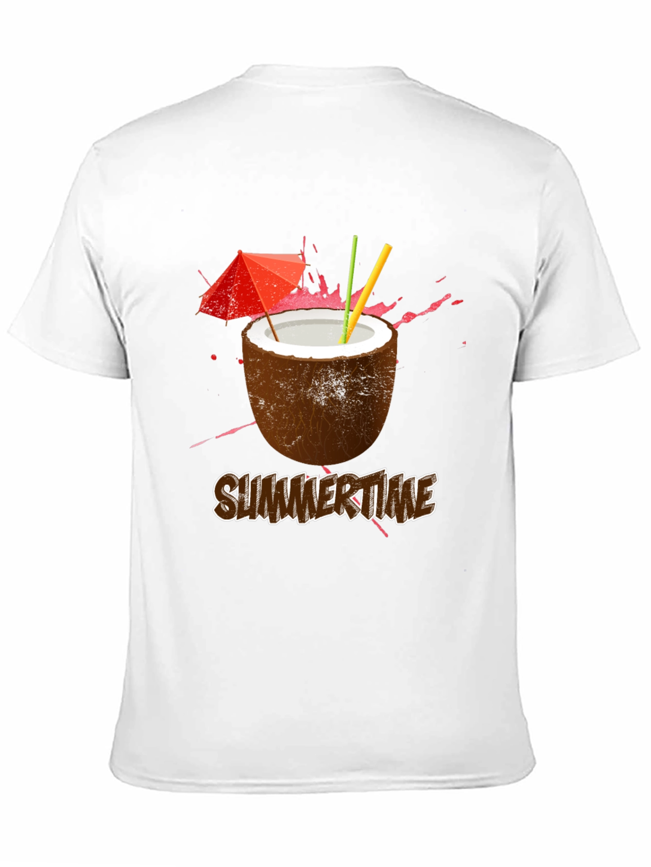 Summer Time Coconut Cocktail Graphic T-Shirt