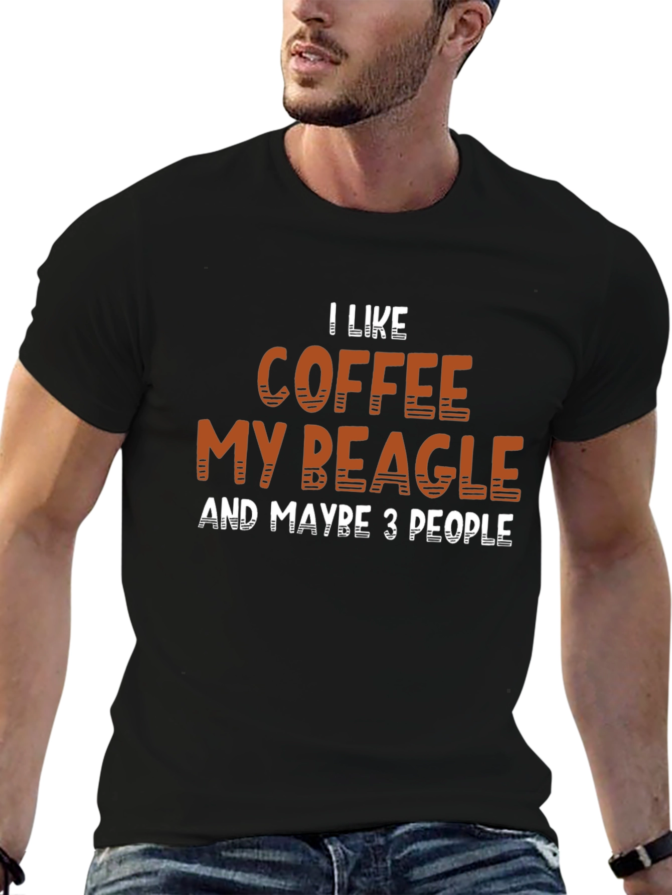 Coffee Beagle Funny Graphic T-Shirt