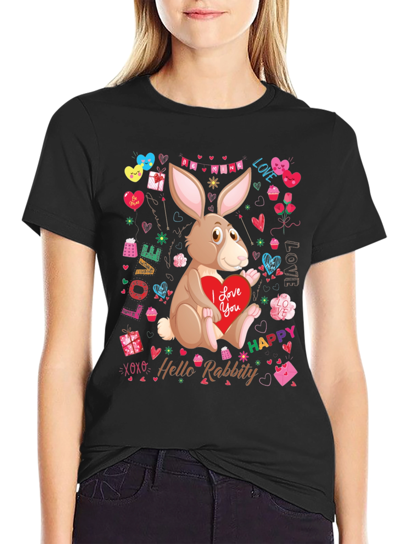 Hello Rabbity Valentine T-Shirt