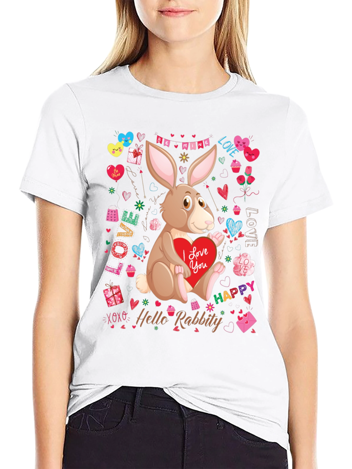 Hello Rabbity Valentine T-Shirt