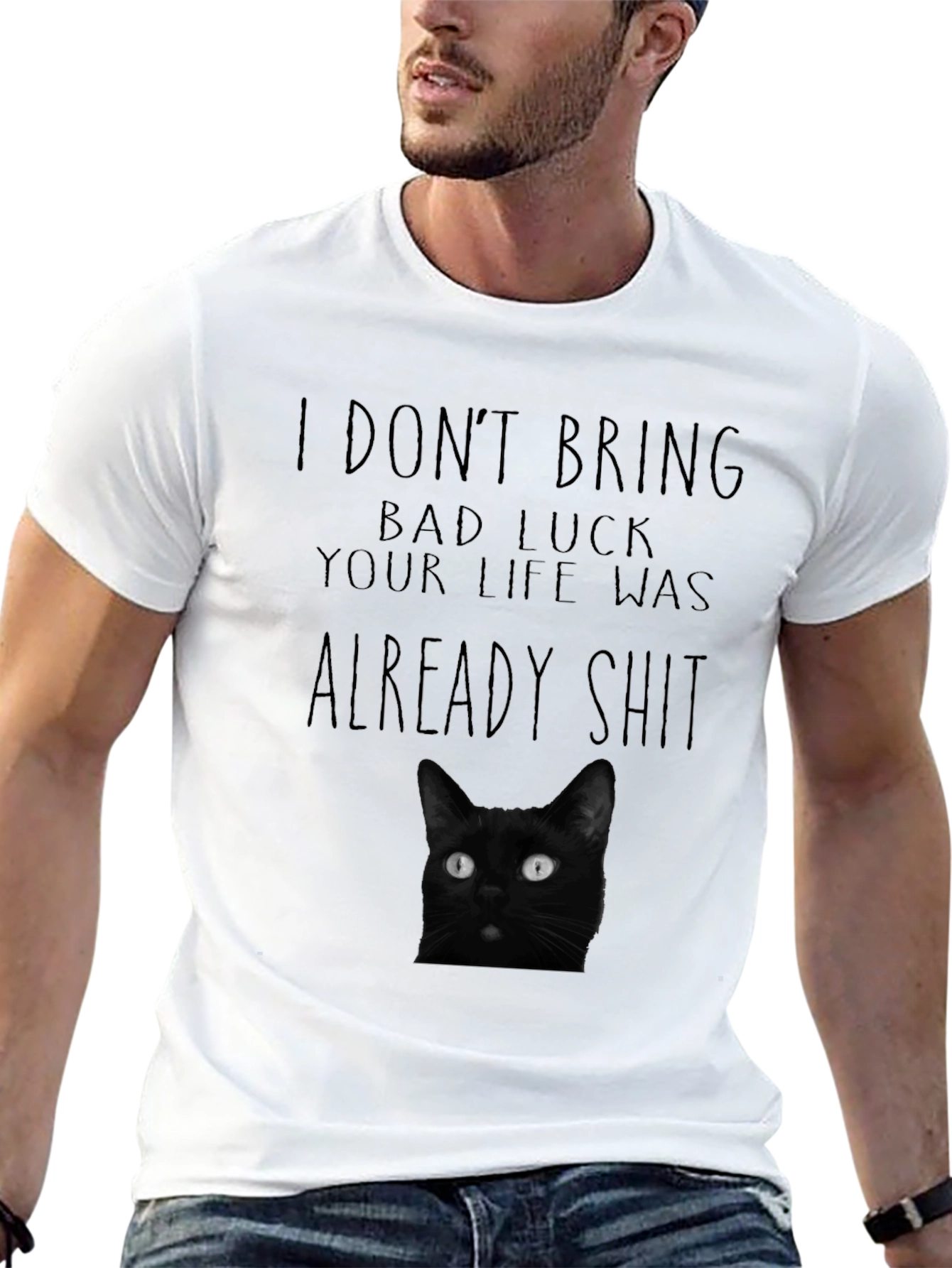 Black Cat Bad Luck Graphic Tee