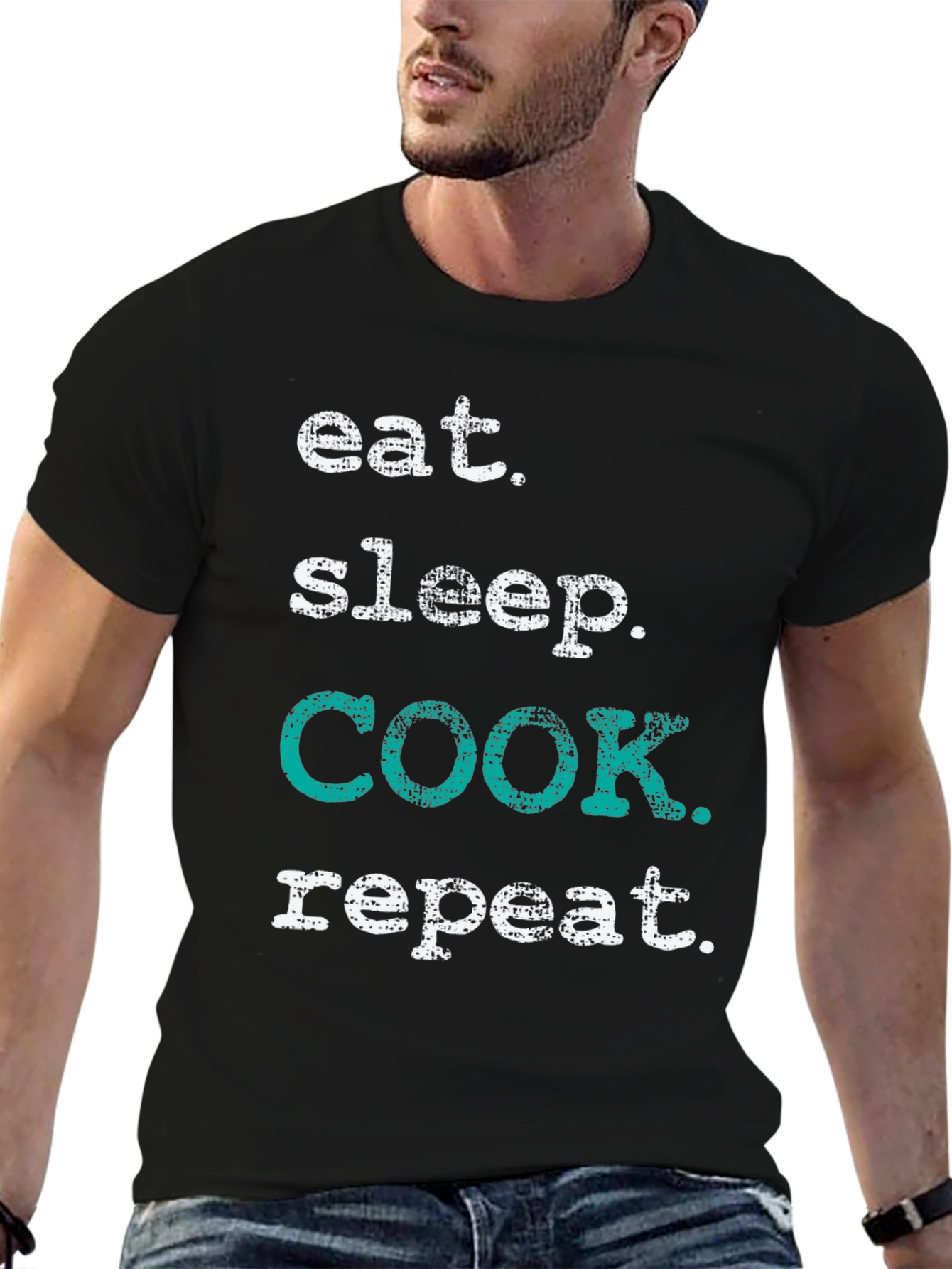 Eat Sleep Cook Repeat Graphic T-Shirt