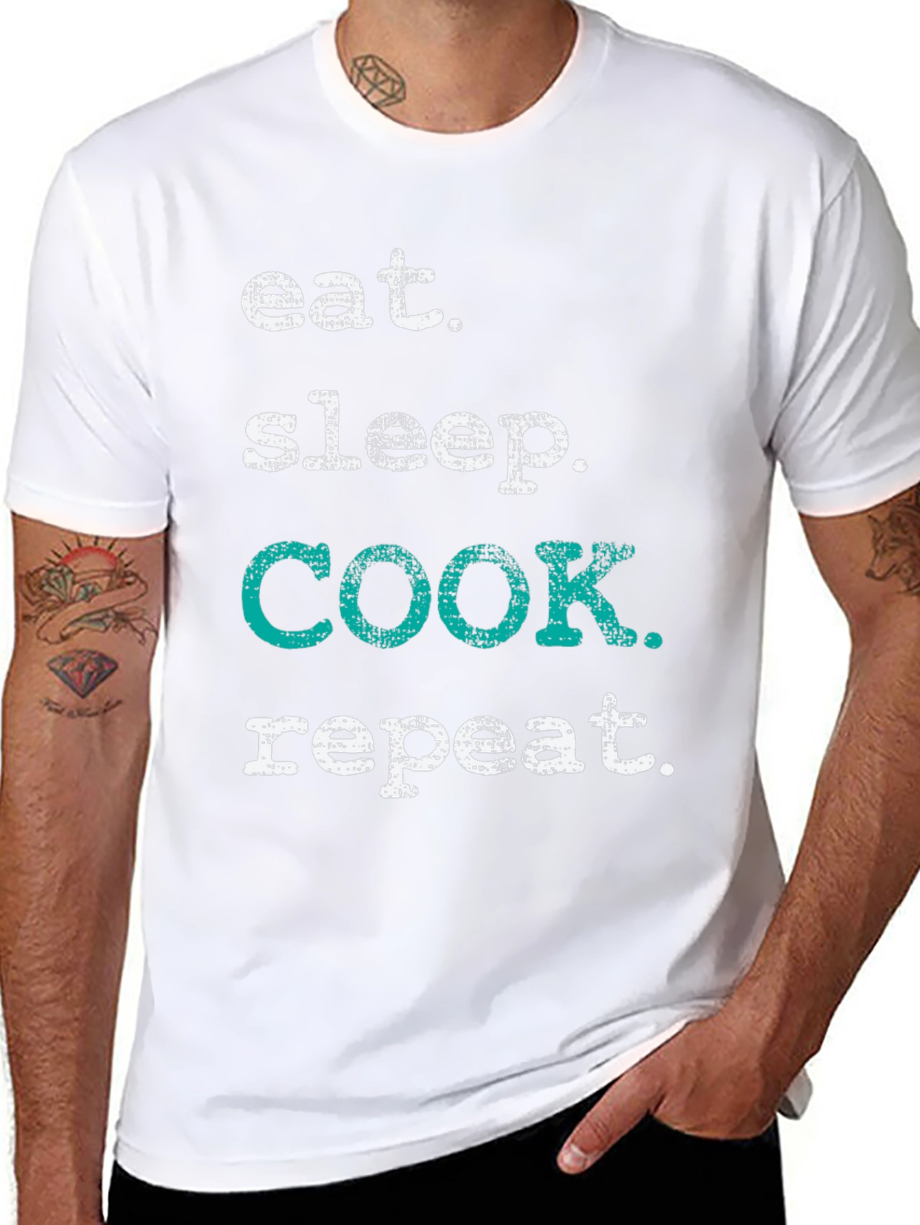 Eat Sleep Cook Repeat Graphic T-Shirt