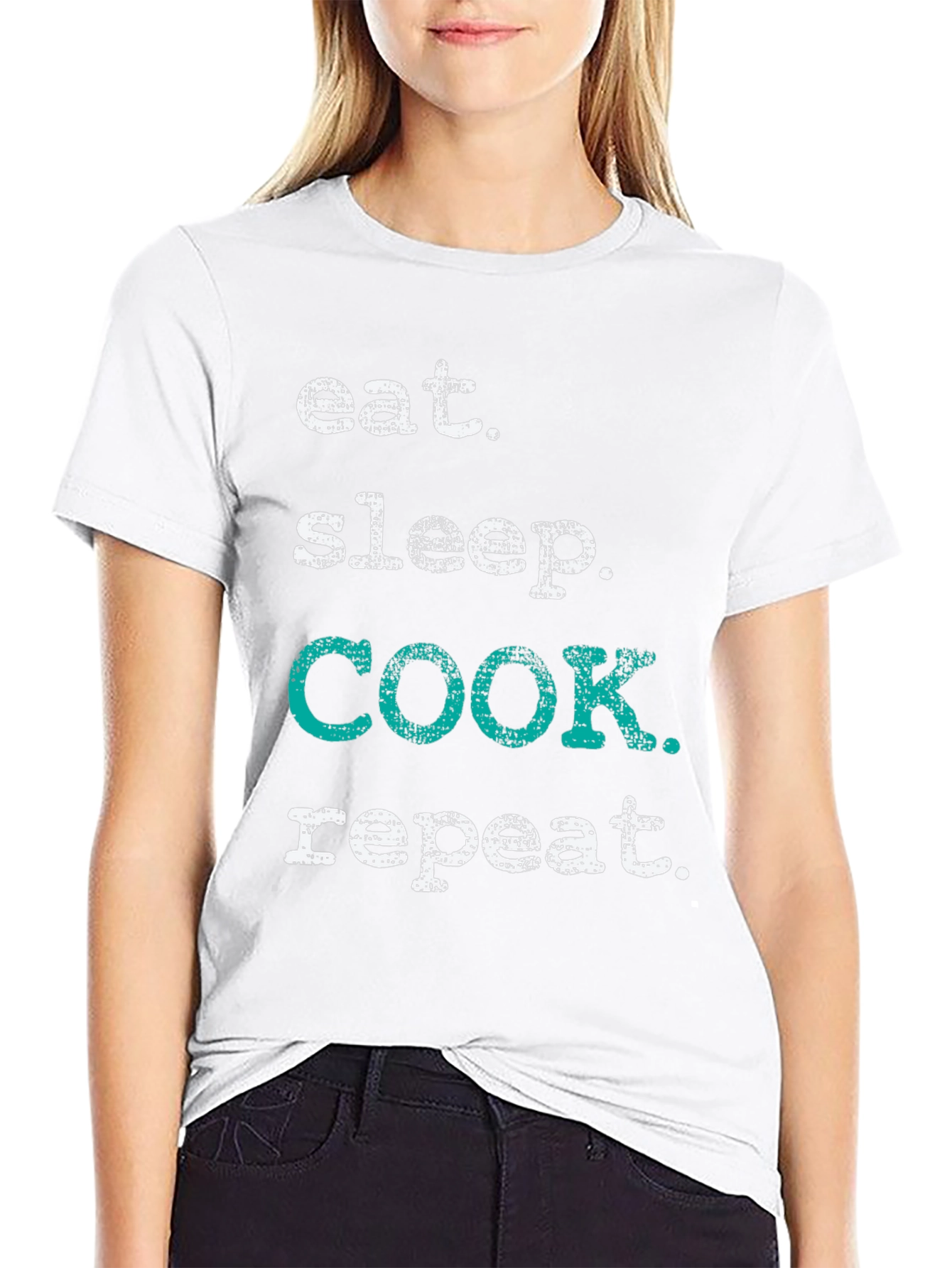 Eat Sleep Cook Repeat Graphic T-Shirt