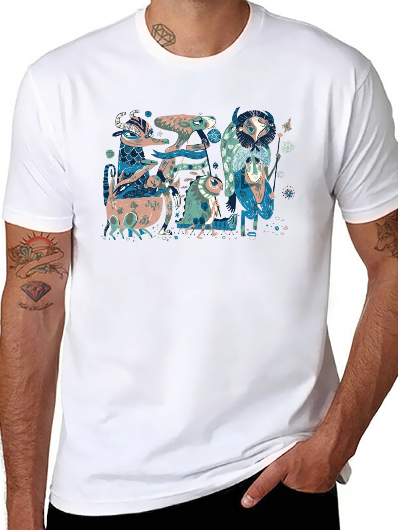 Fantasy Creature Graphic Tee - Unique Design