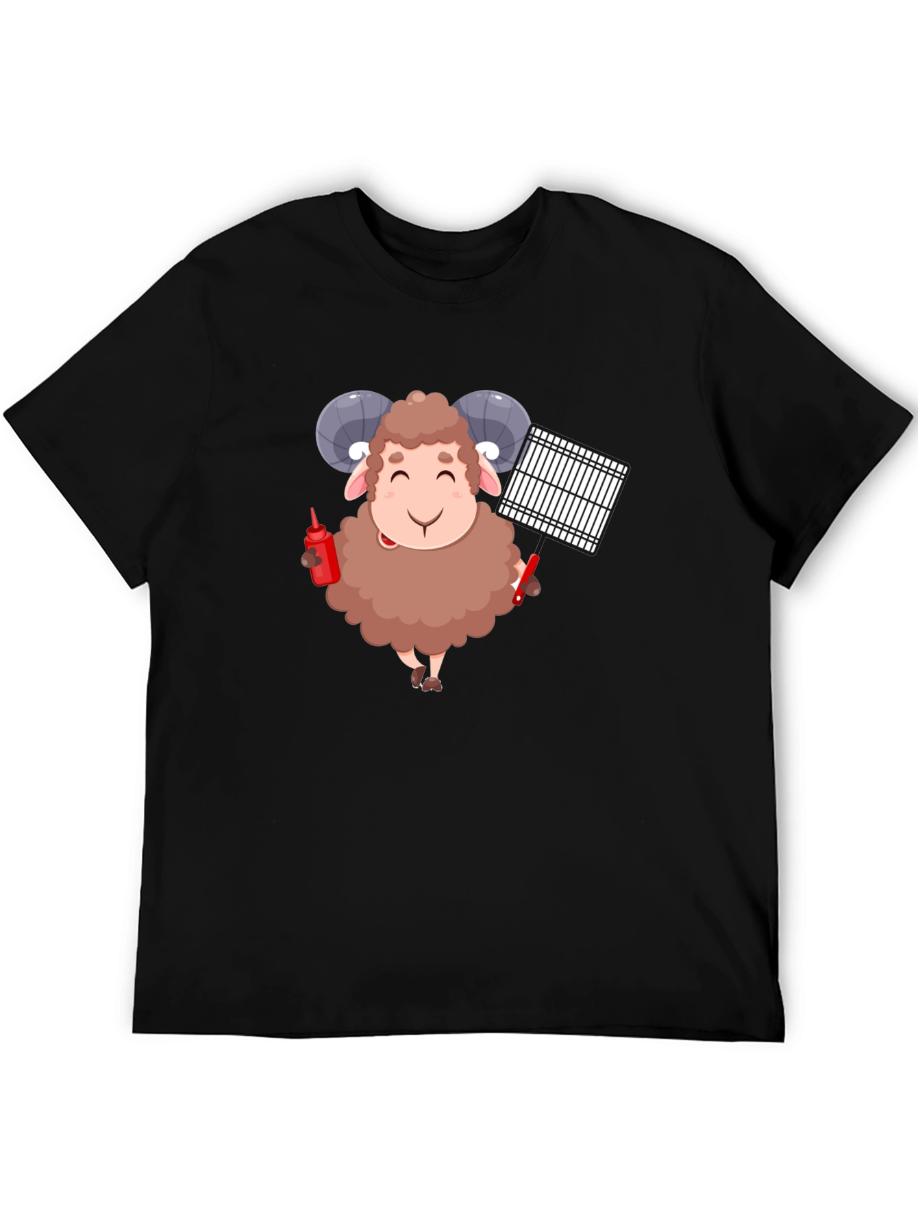 Grilling Ram Graphic Tee - Black T-Shirt