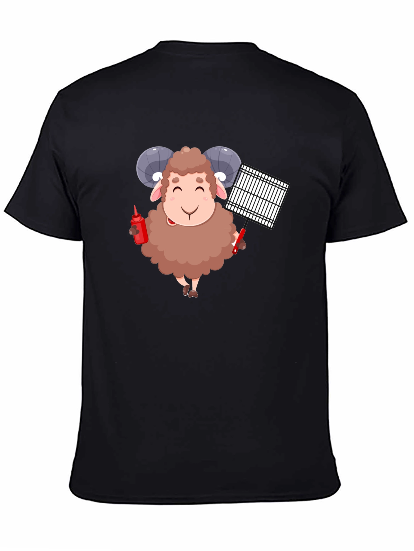 Grilling Ram Graphic Tee - Black T-Shirt
