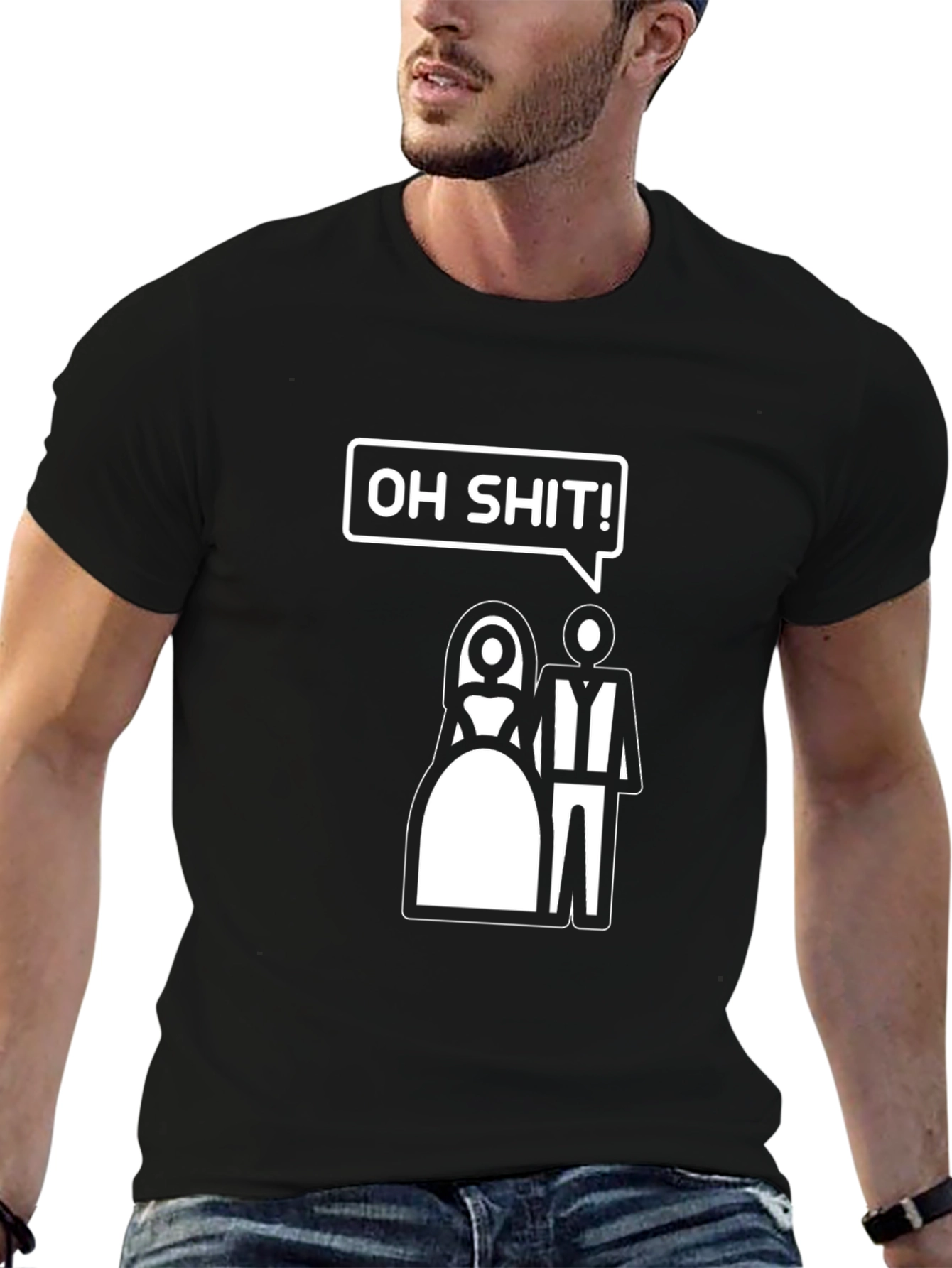 Funny Oh Shit! Wedding Graphic Tee