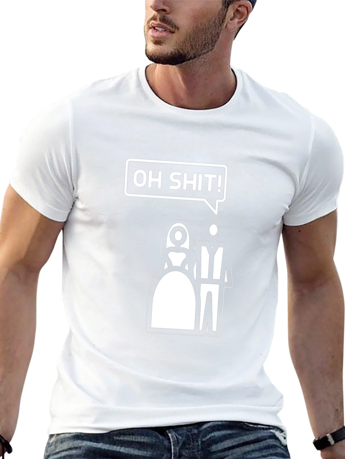 Funny Oh Shit! Wedding Graphic Tee