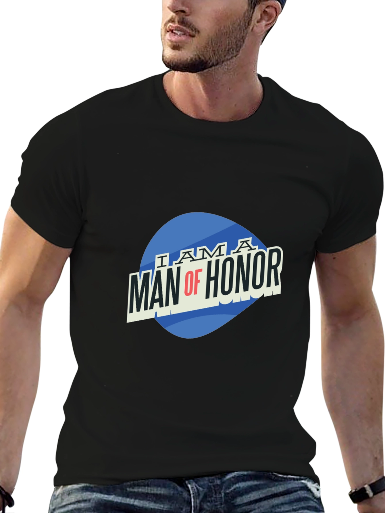 Man of Honor Graphic Tee - Black